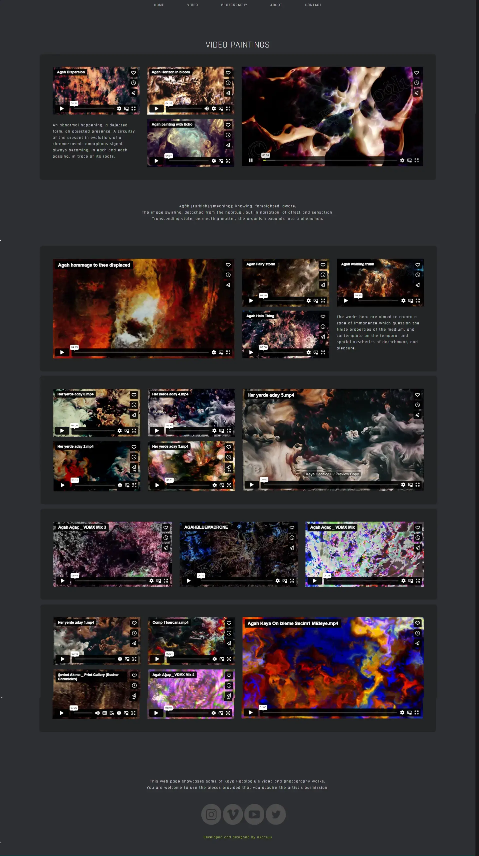 Video Artist Portfolio
